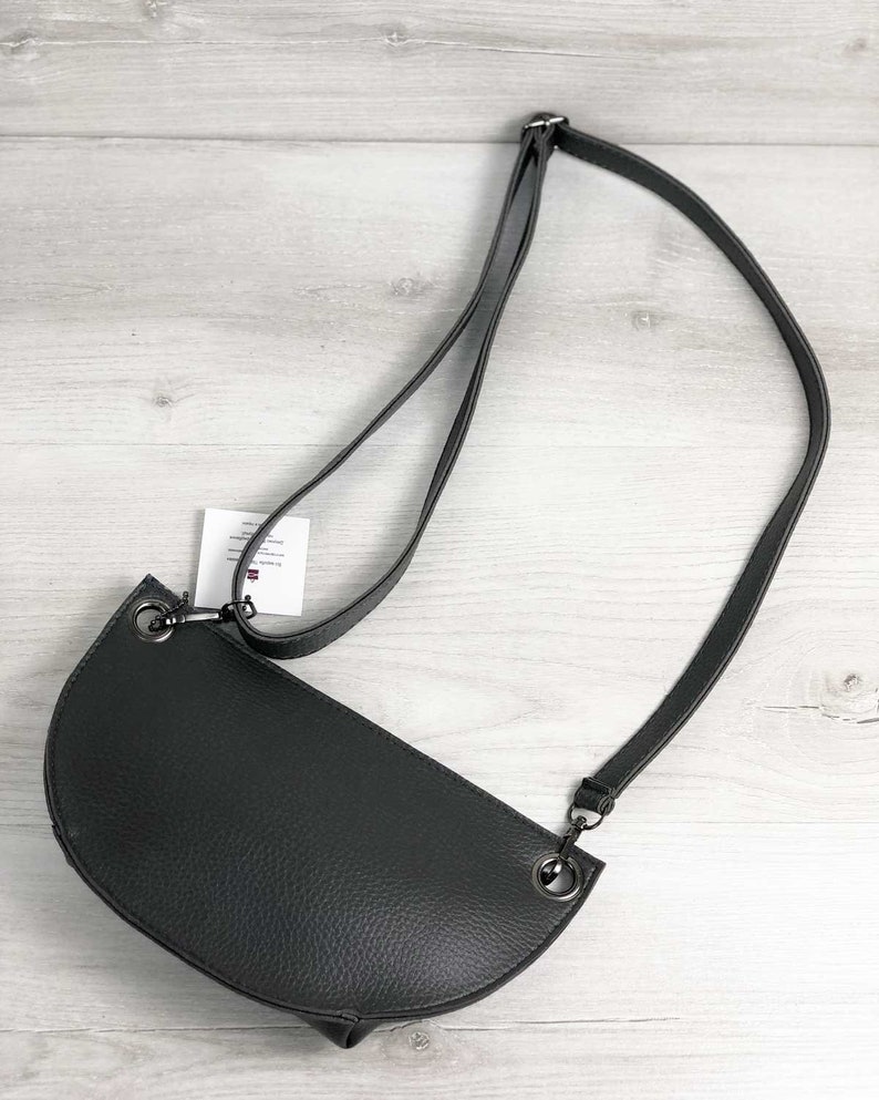 Grey convertible cross body belt bag