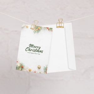Carte lumineuse élégante Joyeux Noël et Nouvel An