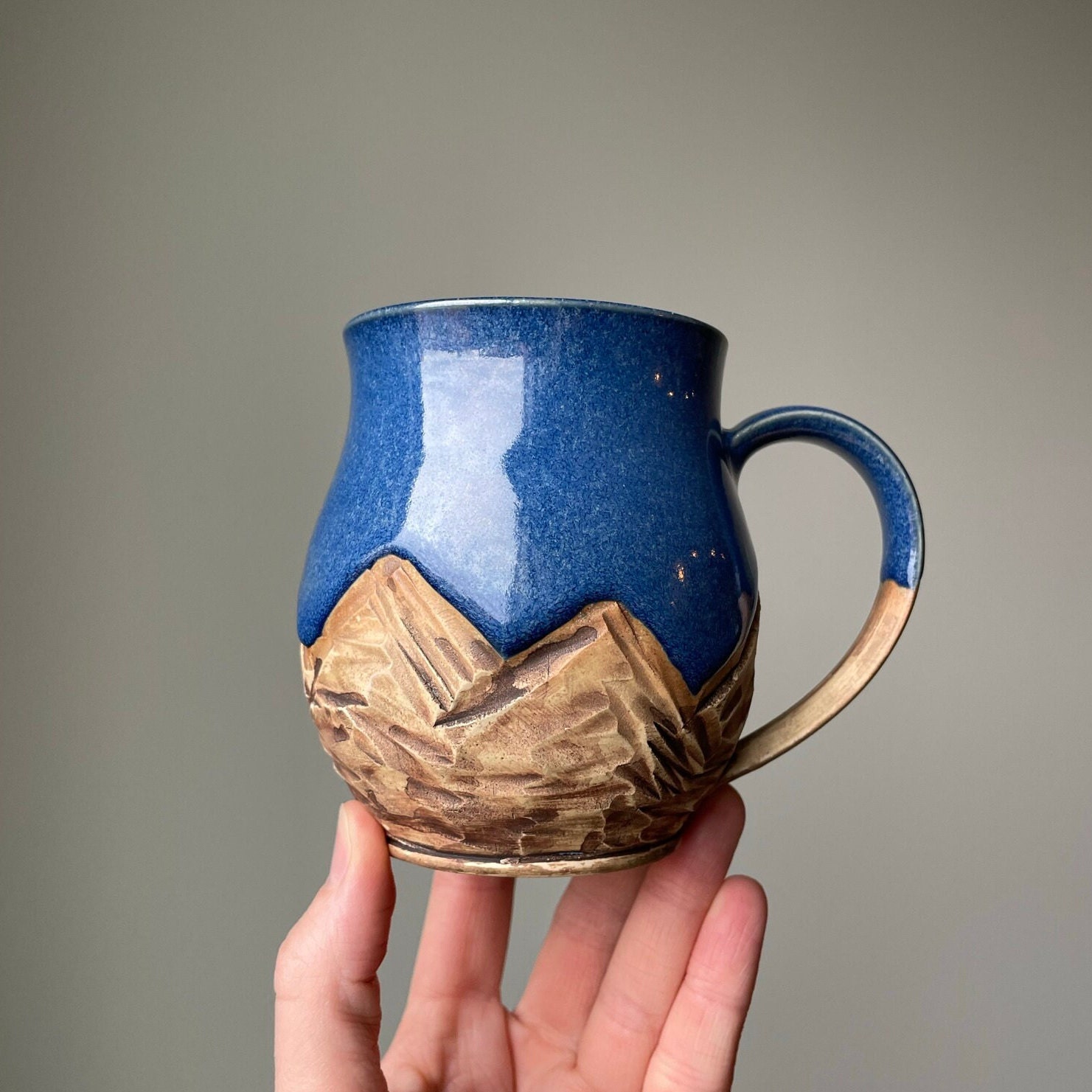 Mountain Mug Ceramic Nature Mug Etsy