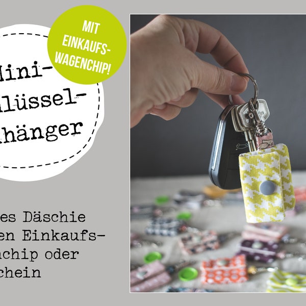 Chip-Täschchen mit Chip | Einkaufswagen-Chip-Täschchen | Schlüsselanhänger | Mini-Däschie