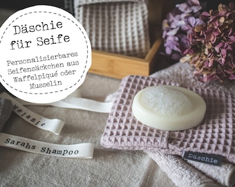 Personalisierbares Seifensäckchen * Seifentäschchen * Däschie für Seife * zerowaste * nowaste * wiederverwendbar * waschbar