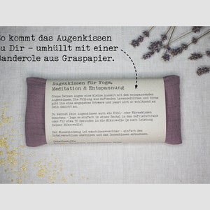 Yoga Augenkissen für Meditation Entspannung aus Musselin mit Lavendel Geschenk für Yogis Wellness Wärmekissen Kältekissen Selbstpflege Bild 10