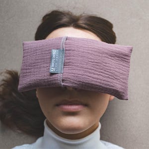 Yoga Augenkissen für Meditation Entspannung aus Musselin mit Lavendel | Geschenk für Yogis Wellness Wärmekissen Kältekissen Selbstpflege