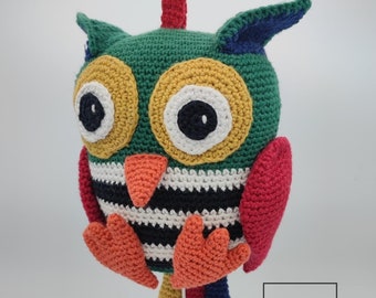 Crochet Pattern, The Musical Owl, Baby Toy