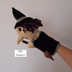 Häkelanleitung, Hexe Agatha Handpuppe