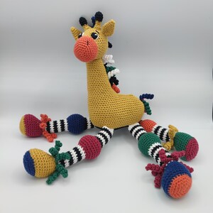 Crochet Pattern, The curious Giraffe, Baby Toy