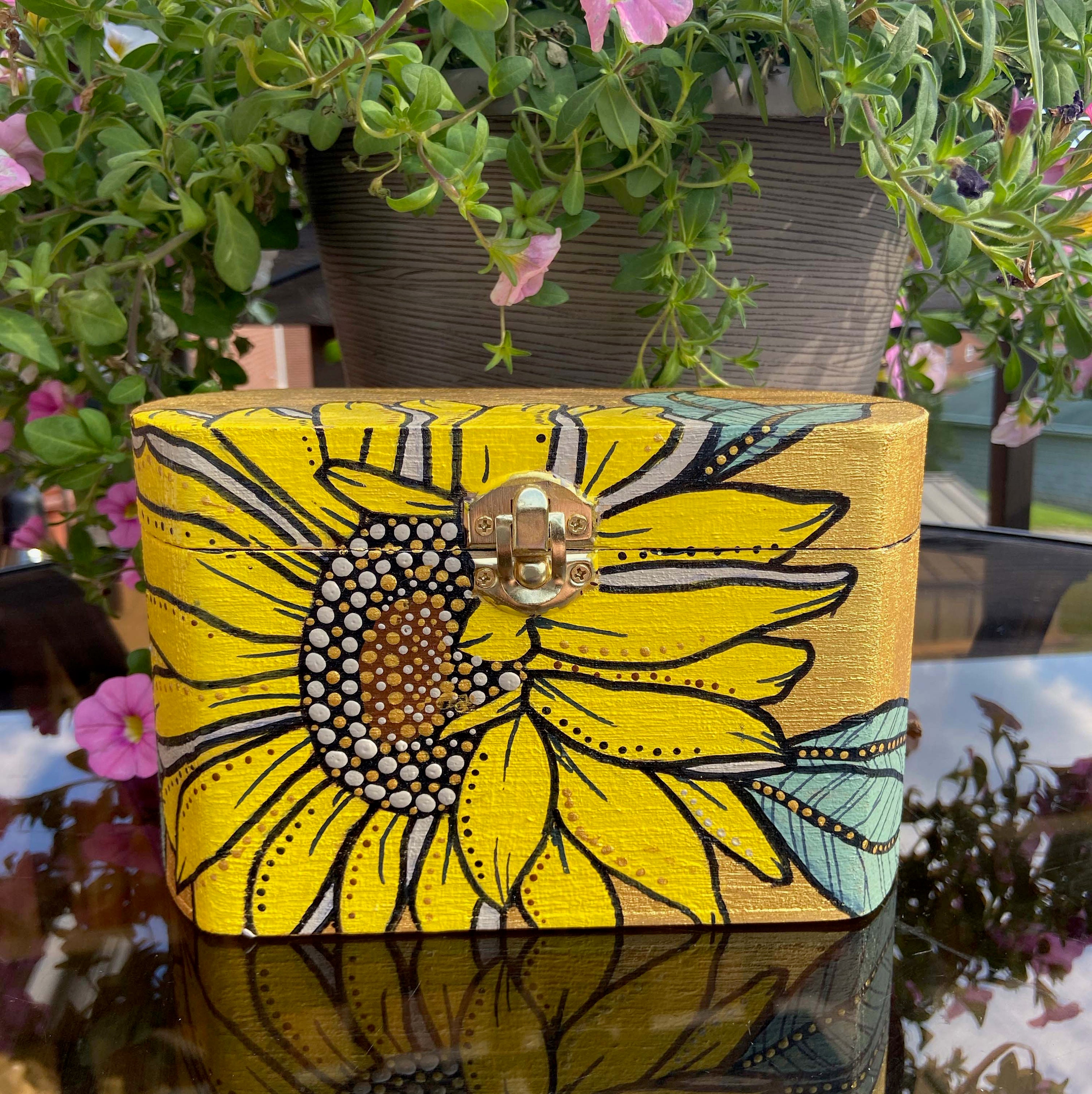 Caja de almacenamiento decorativa hecha a mano con resina en | Etsy