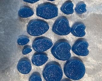 Druty do uszu z żywicy szafirowej