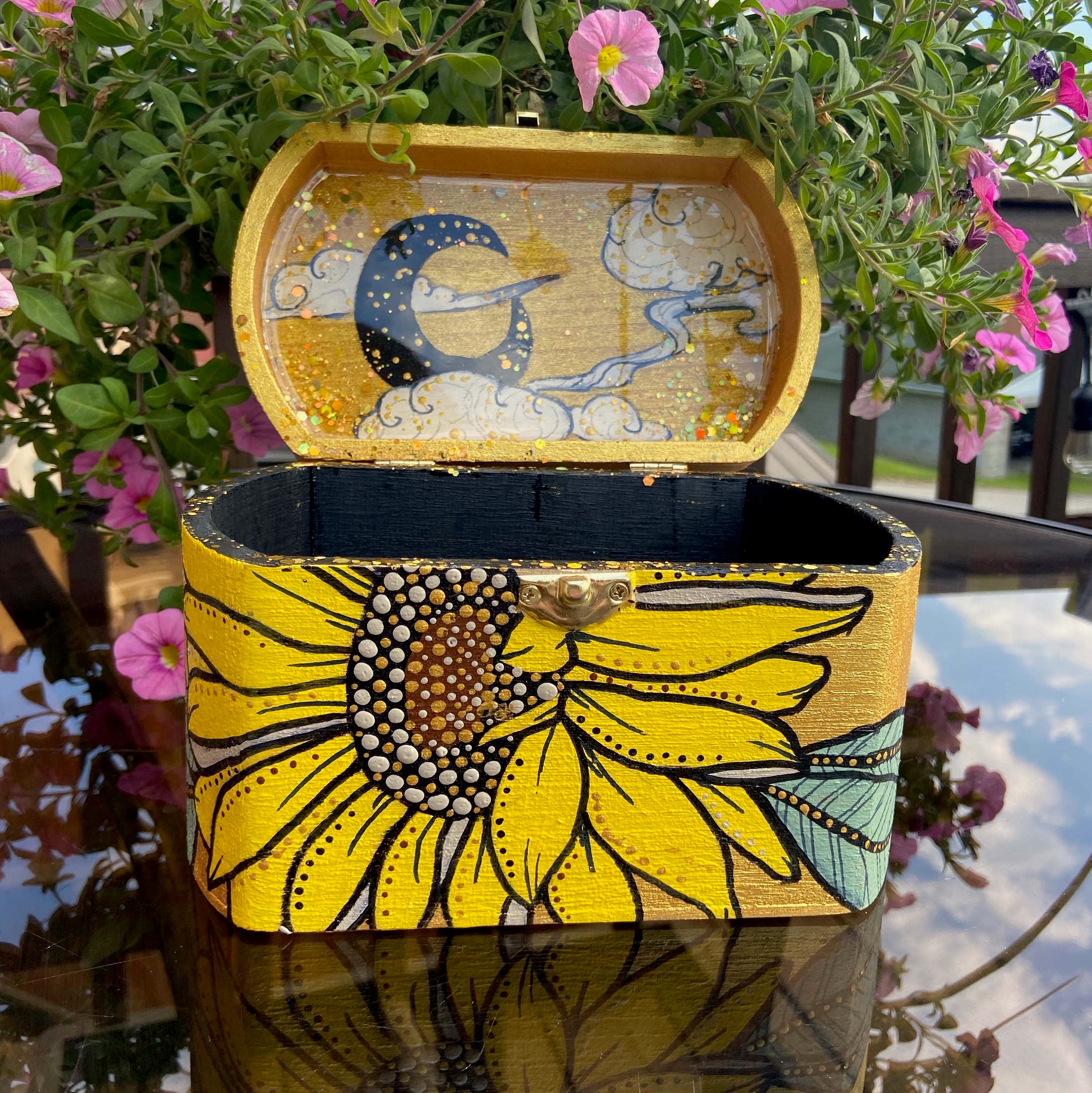 Caja de almacenamiento decorativa hecha a mano con resina en | Etsy