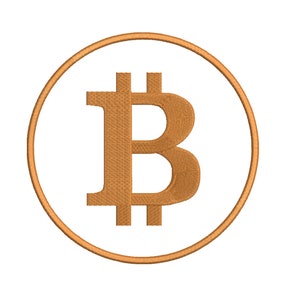 Bitcoin Embroidery Design - Machine Embroidery Design - 2 SIZE