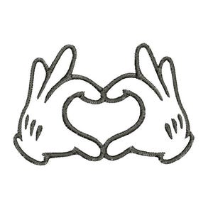 Mickey Hand Embroidery Design - Mickey Hand - Machine Embroidery Design - 5 SIZES