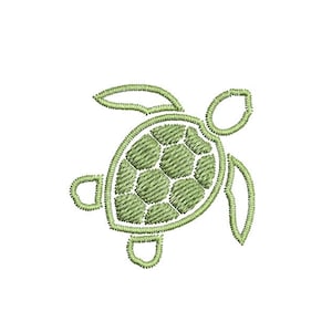 Turtle Embroidery Design - Turtle - Machine Embroidery Design - 3 SIZES