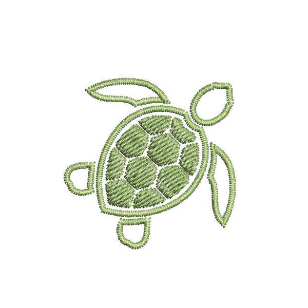 Turtle Embroidery - Etsy