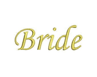Bride Embroidery Design - Machine Embroidery Design - 2 SIZE (3.5 + 6 cm)