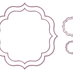 Placemat Embroidery Design - Frame 2 Embroidery Design - Machine Embroidery Design - 4 SIZE - Placemat/Napkin/Coaster