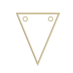 Triangle Banner Embroidery - Text Hoop, Logo, Wall Decor - Mini Fabric Sign - Handmade Gift - Custom Machine Embroidery Design - 6 SIZES