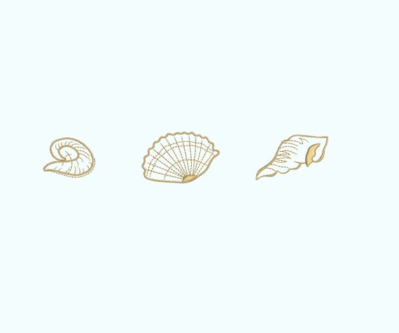 Sea Shell Embroidery Design Sea Embroidery Design Marine | Etsy