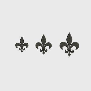 Fleur de Lis-borduurontwerp - sierontwerp - barokontwerp - machineborduurontwerp - 3 MATEN