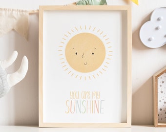 You Are My Sunshine Print: Boho Nursery Decor (Digital Download)