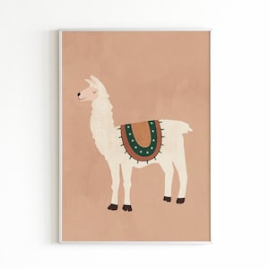 Lama Boho Kinderzimmer Druck, Alpaka druckbare, Kinderzimmer Wandkunst, Lama Wandkunst, Lama Geschenke, Alpaka Kunst, Spielzimmer Wandkunst, Digitaldruck
