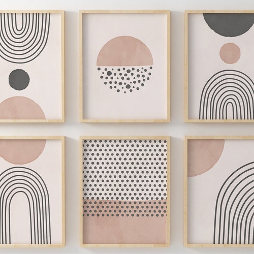 Printable Wall Art Set 2 Prints Gallery Wall Two Abstract Etsy