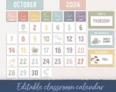 Kids Perpetual Calendar Set: Editable Classroom Bulletin Board (Digital Download)