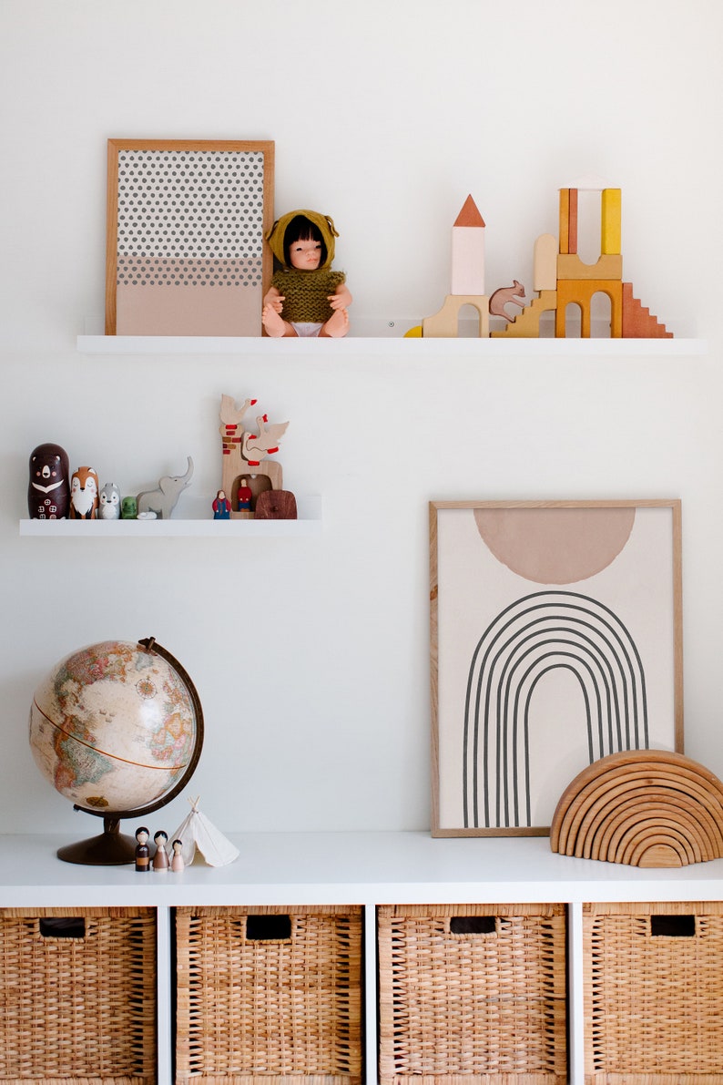 Boho Rainbow Print Playroom Wall Art Nursery Printable