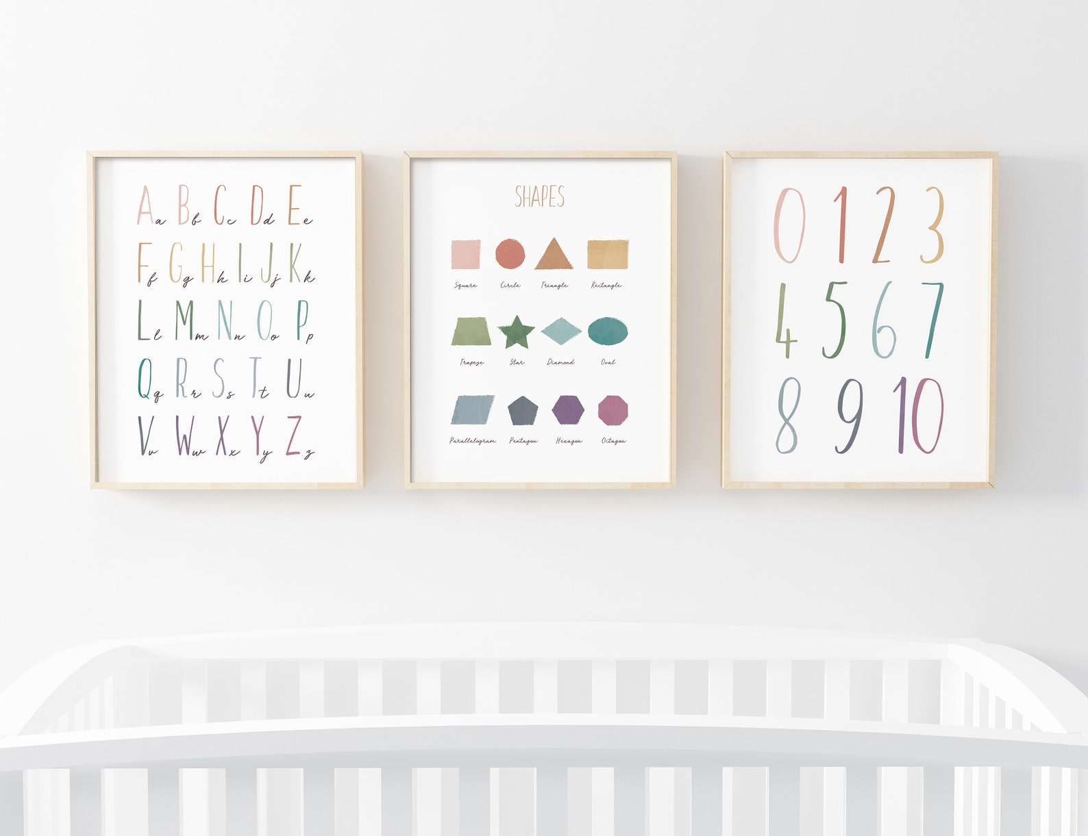 Rainbow Colors Alphabet Poster Educational Posters ABC - Etsy