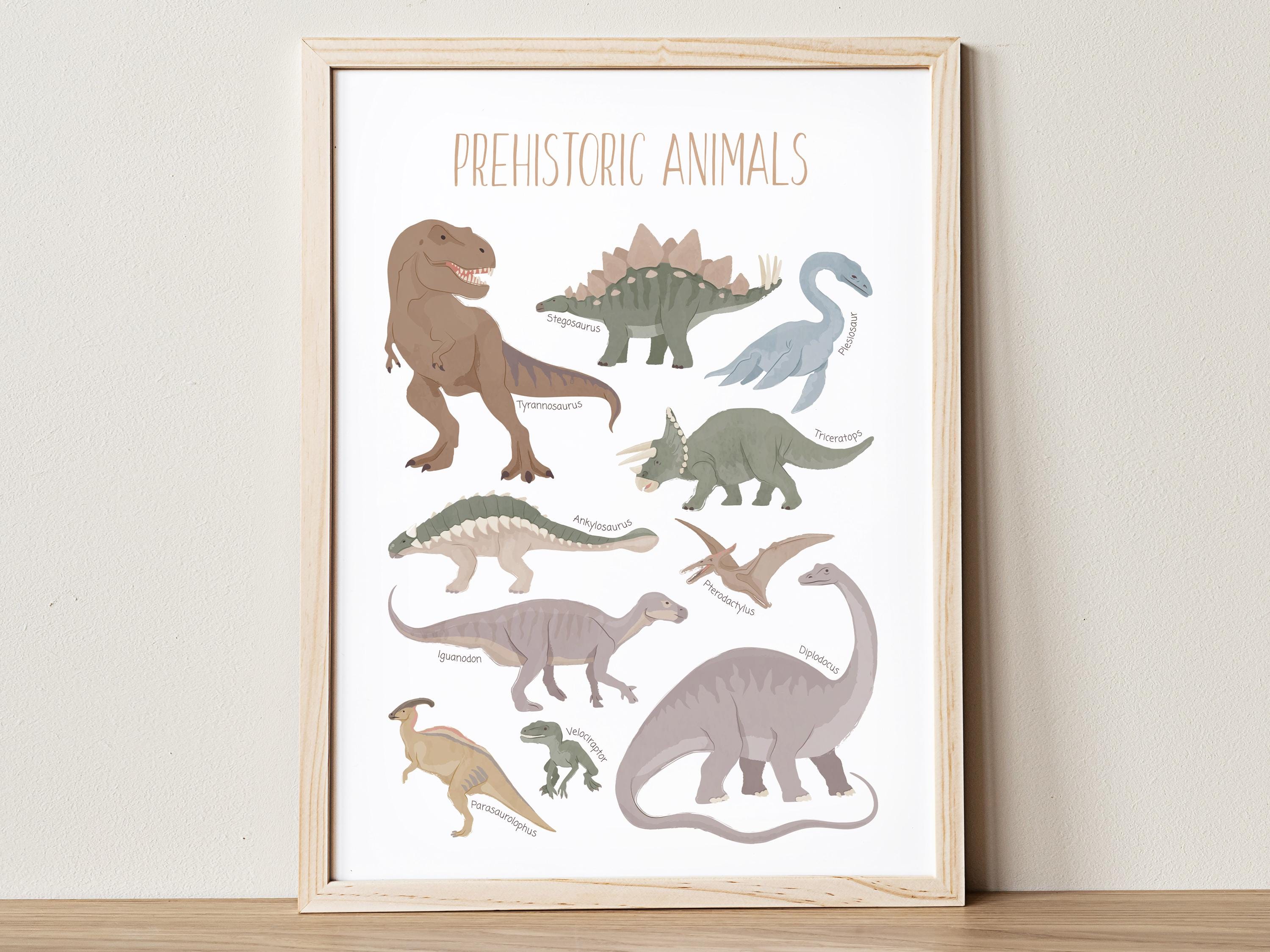 Arte infantil de dinosaurios: Impresión de T-Rex y Triceratops (descarga  digital) - Etsy México, image size:2999x2249