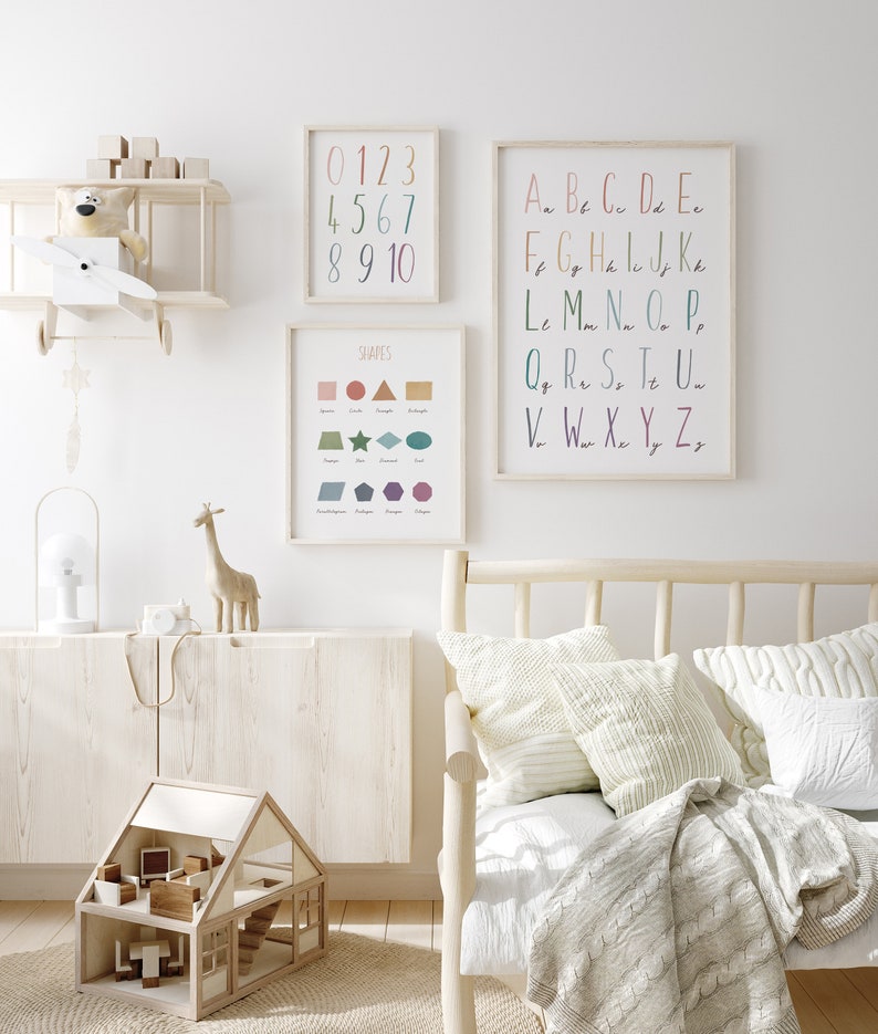 Rainbow Colors Alphabet Poster Educational Posters ABC - Etsy