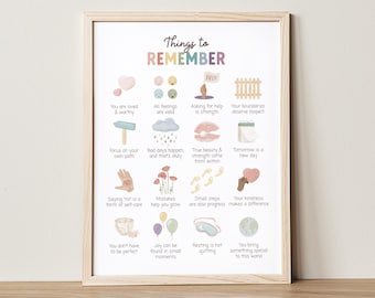 Things to Remember Poster: Therapy Office Decor (Digital Download)