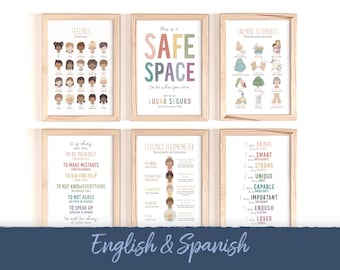 Stampe Calming Corner: decorazioni per aule di inglese e spagnolo (download digitale)