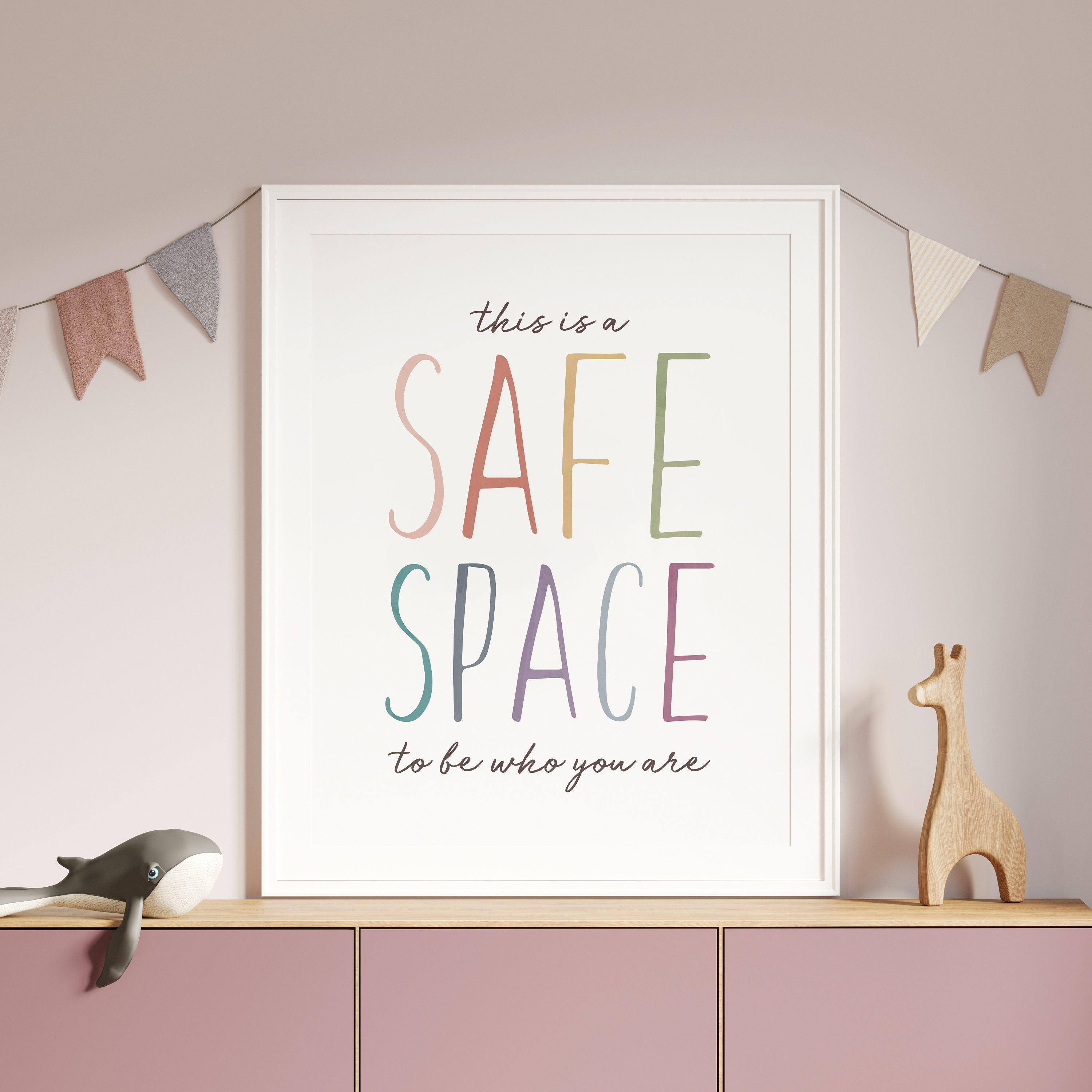 Safe Space Wall Art Educational Posters Kids Room Decor Etsy