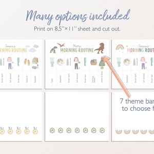 Editable Morning Routine Chart For Planning Toddler Routine, Daily Schedule, Chore Chart For Kids, Visual Schedule, Montessori, DIGITAL image 6