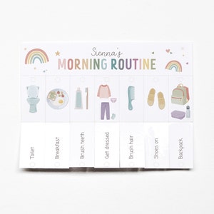 Editable Morning Routine Chart For Planning Toddler Routine, Daily Schedule, Chore Chart For Kids, Visual Schedule, Montessori, DIGITAL zdjęcie 3