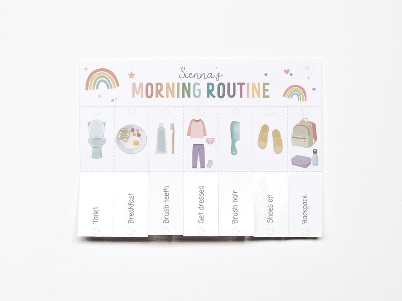 Editable Morning Routine Chart For Planning Toddler Routine, Daily Schedule, Chore Chart For Kids, Visual Schedule, Montessori, DIGITAL zdjęcie 3