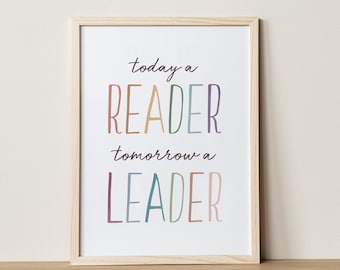 Today A Reader Tomorrow A Leader Etsy France