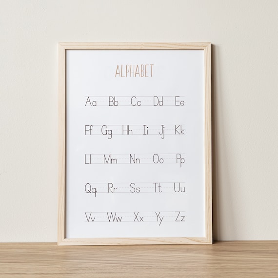 Alphabet Poster: Montessori ABC Print, Playroom Wall Art (Digital Download)