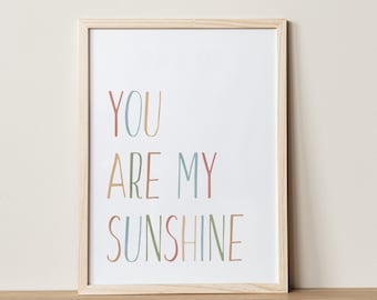 You Are My Sunshine Print: Boho Nursery Decor (Digital Print)