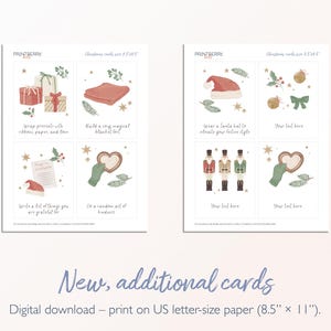 Editable Advent Calendar Activity Cards, Christmas Countdown, Kids Advent Flashcards, Children's Holiday Activities PRINTABLE image 10