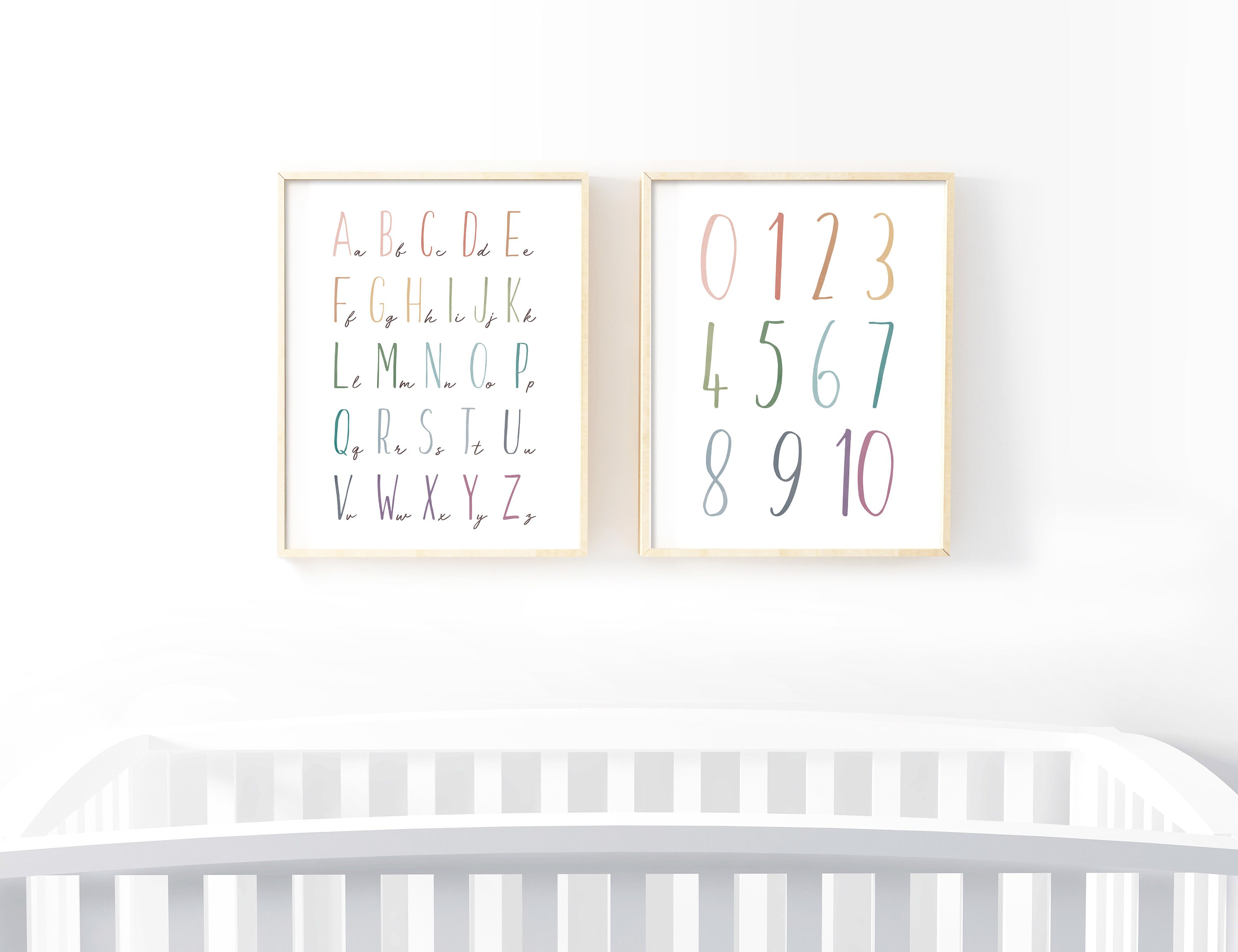 Rainbow Colors Alphabet Poster Educational Posters ABC | Etsy