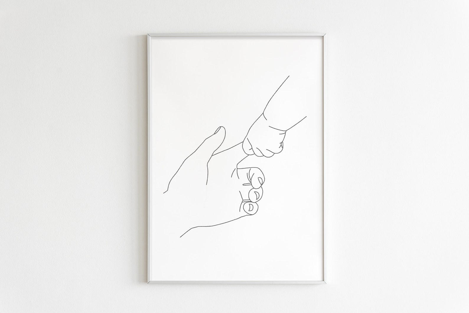 3 Piece Wall Art Holding Hands Print Black and White Fine Etsy
