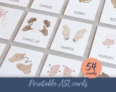 ASL Flashcards: Boho Classroom Decor, Special Education (DIGITAL)