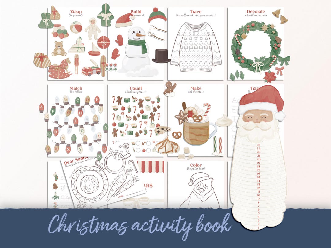Christmas Preschool Activity Bundle, Holiday Learning (digital) - Etsy