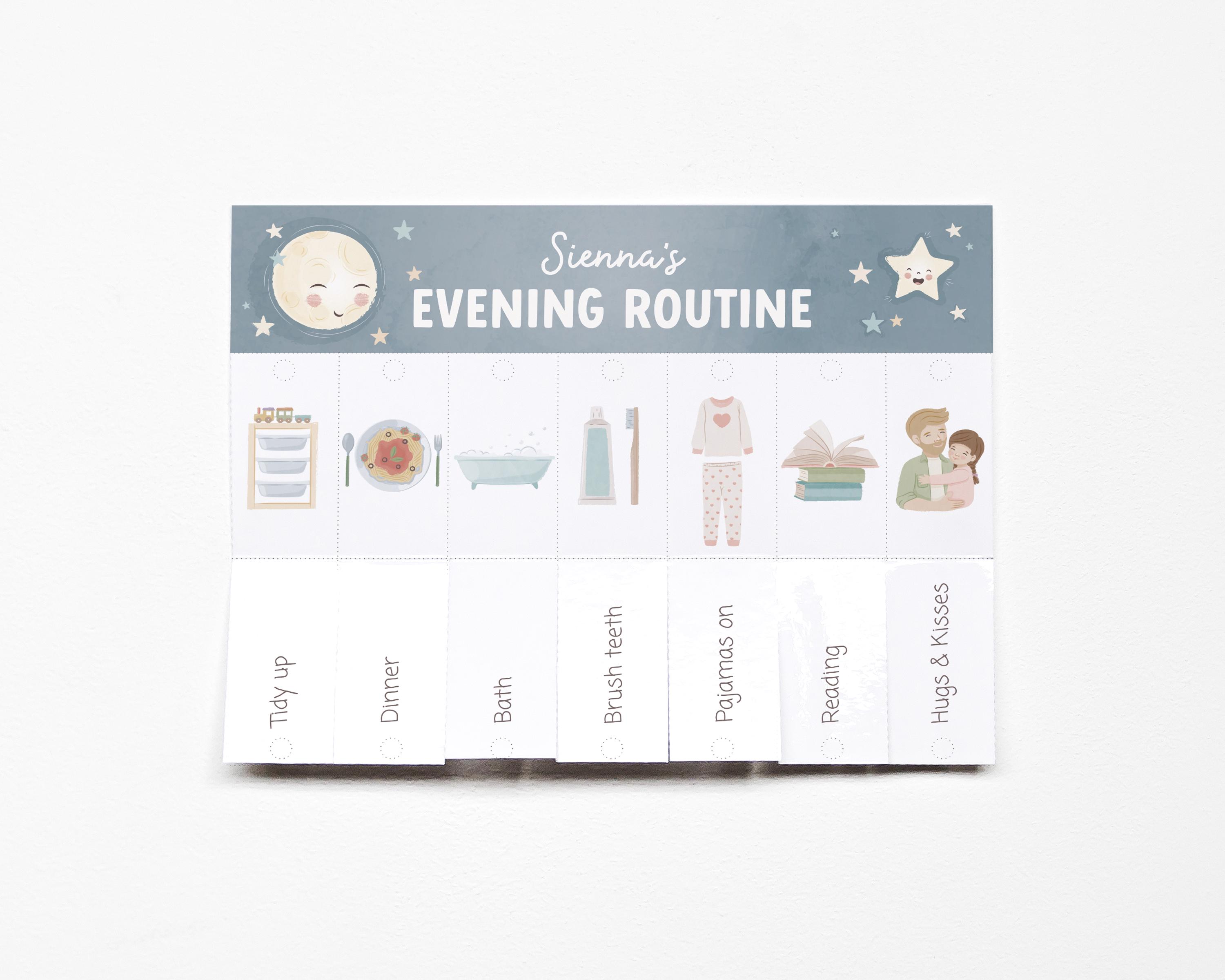 Editable Evening Routine Chart: Toddler Visual Schedule (digital ...
