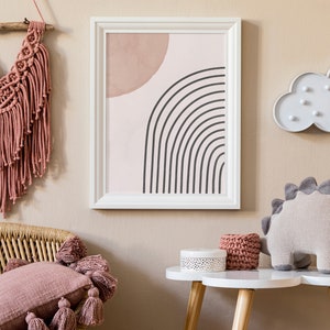 Boho Rainbow Print Playroom Wall Art Nursery Printable Wall - Etsy