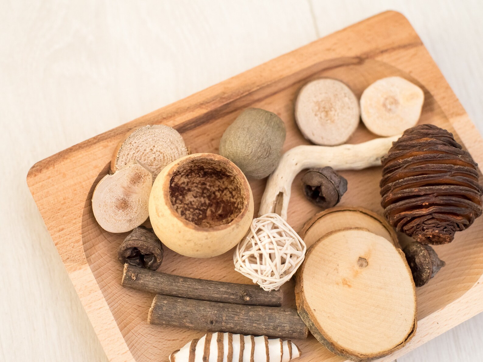 NATURAL Sensory Tray Montessori Materials Tinker Tray Etsy