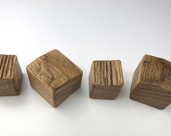 Solid wood knobs, cabinet handles, drawer pulls, hardware, square door knobs, IKEA furniture, Kallax