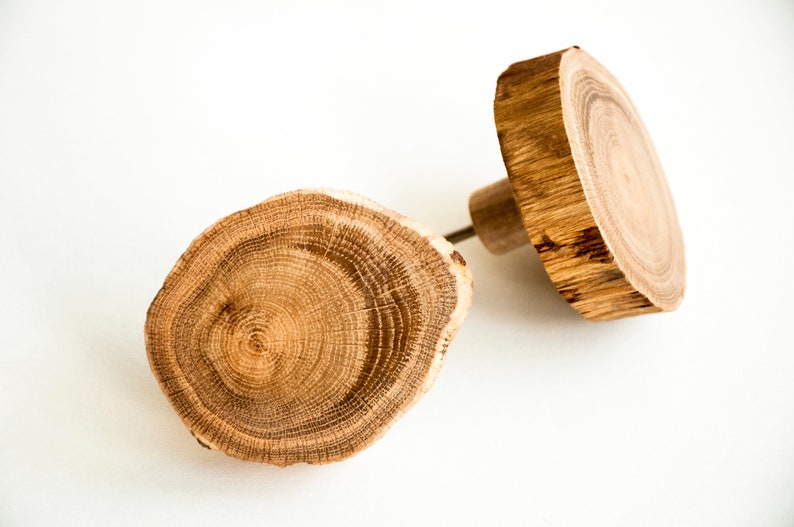 Furniture Knobs & Handles Oak Knobs Wood Drawer Etsy