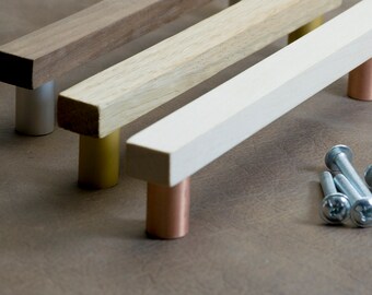 Classic handles, cabinet pulls, wood handles, IKEA furniture, custom sized grips